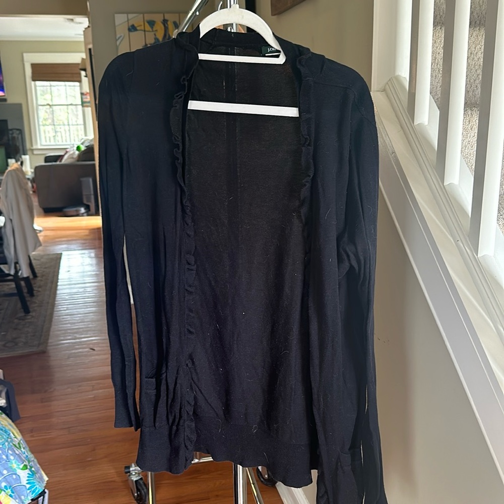 J Crew light black cardigan